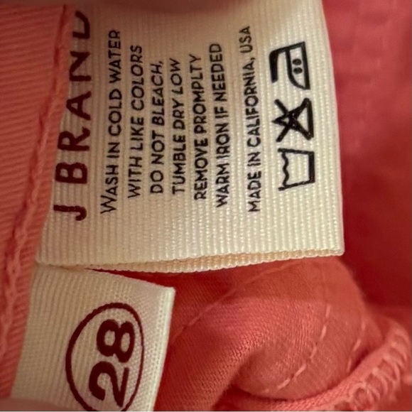 J Brand| Vibrant Coral High Rise Skinny Jeans Sz 28 - Picture 3 of 5